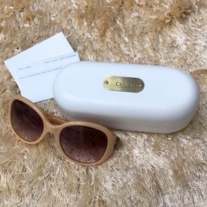 CHLOE SUNGLASSES WITH CASE ANS CERTIFICATE CARD